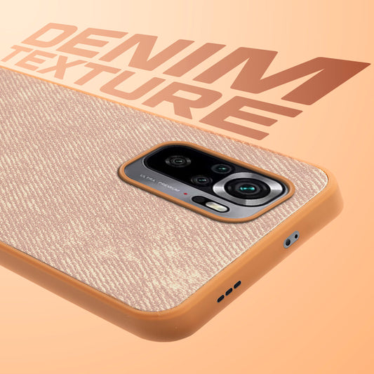 Denim Jeans Cloth Back Cover Case for Redmi Note 10S