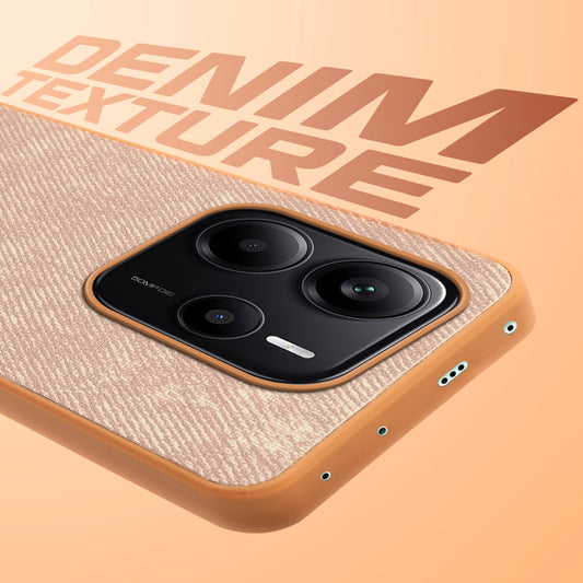 Denim Jeans Cloth Back Cover Case for Redmi Note 14 5G