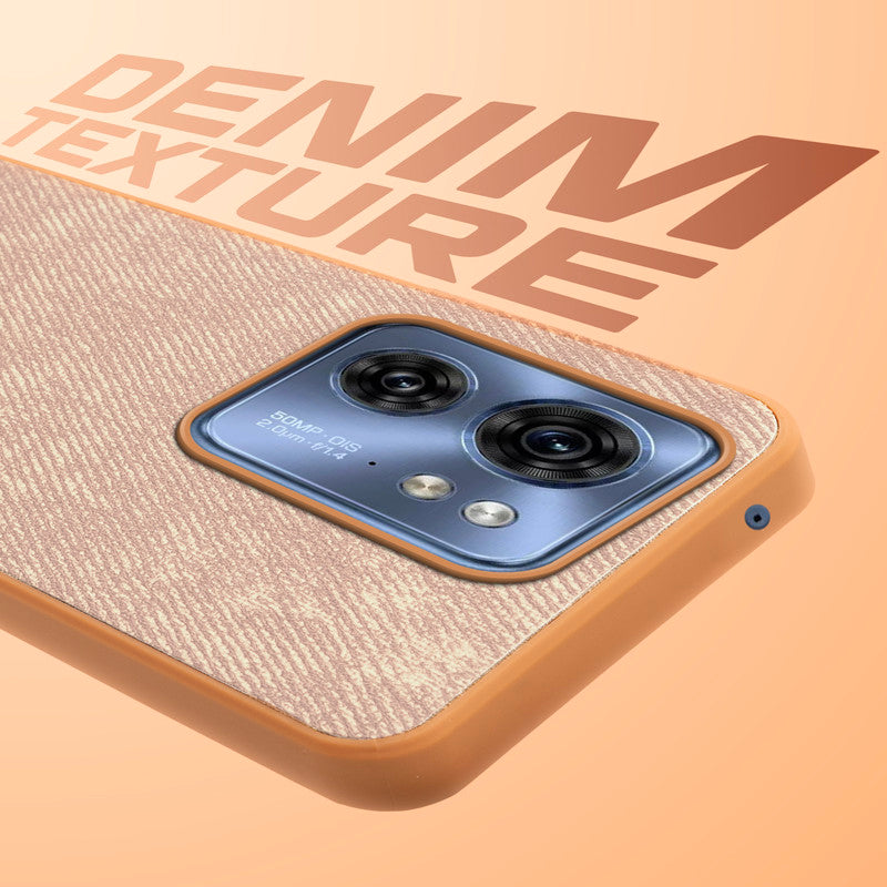 Denim Jeans Cloth Back Cover Case for Motorola Moto Edge 40 5G