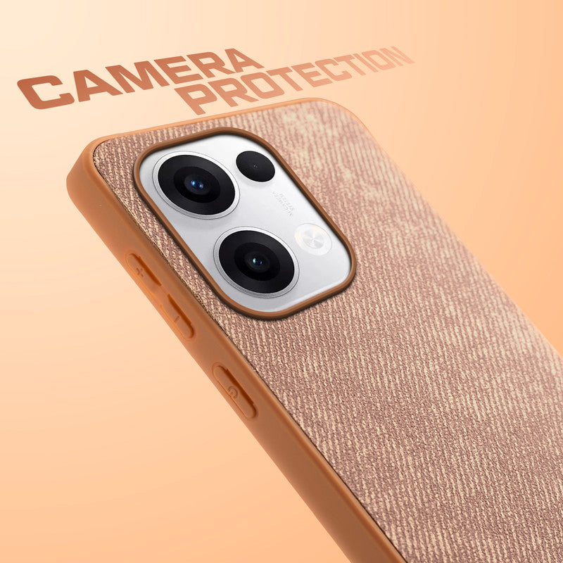 Denim Jeans Cloth Back Cover Case for Oppo Reno 13 5G
