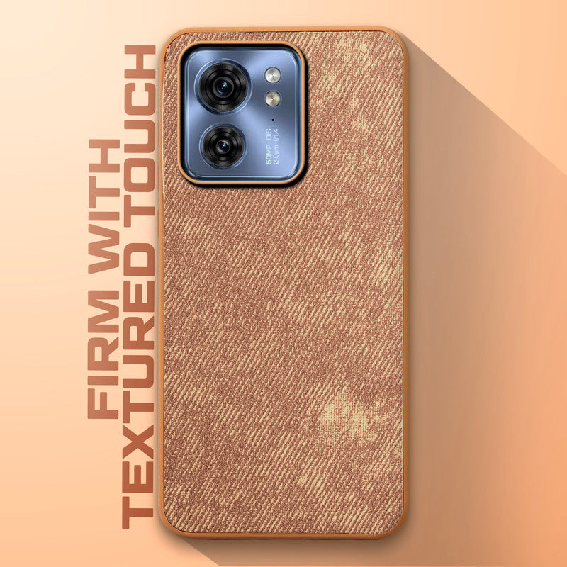 Denim Jeans Cloth Back Cover Case for Motorola Moto Edge 40 5G
