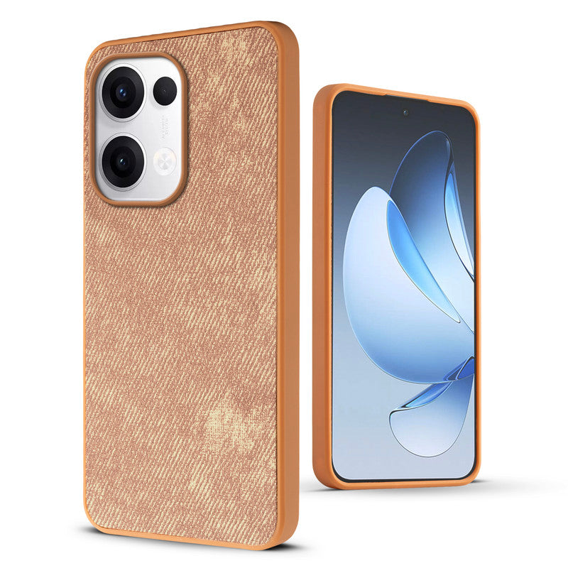 Denim Jeans Cloth Back Cover Case for Oppo Reno 13 5G