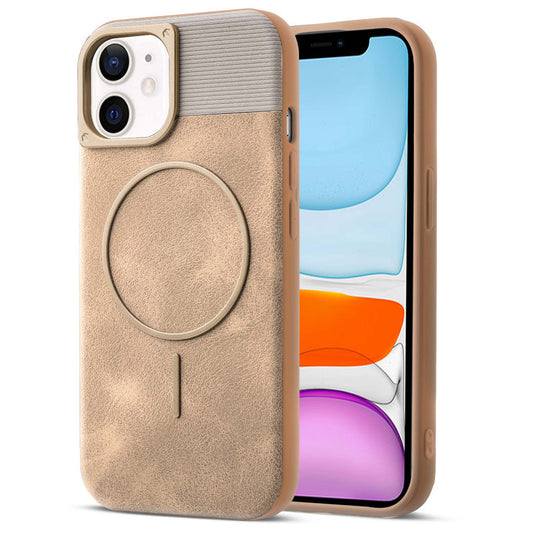 Luxury PU Leather Hard Back Case for Apple iPhone 11, With Micro-Fiber Cloth inside, MagSafe Compatible