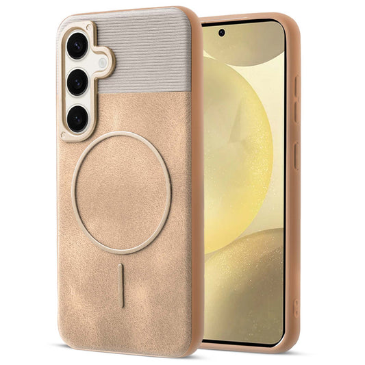 Luxury Leather MagSafe Case for Samsung S25 5G