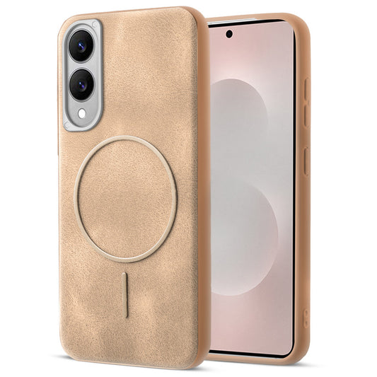 Elite PU Leather Case for Samsung S25 Edge 5G , Hard Shell with Soft Inner Fabric & MagSafe Support