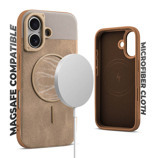 Luxury Leather MagSafe Case for Apple iPhone 16