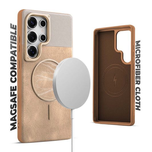 Luxury Leather MagSafe Case for Samsung S24 Ultra 5G