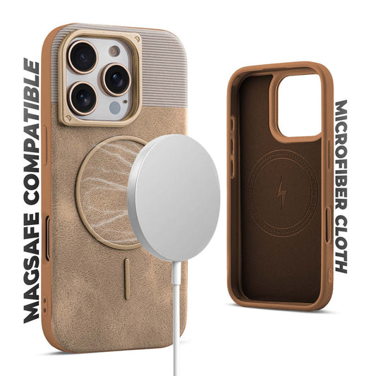 Luxury Leather MagSafe Case for Apple iPhone 16 Pro