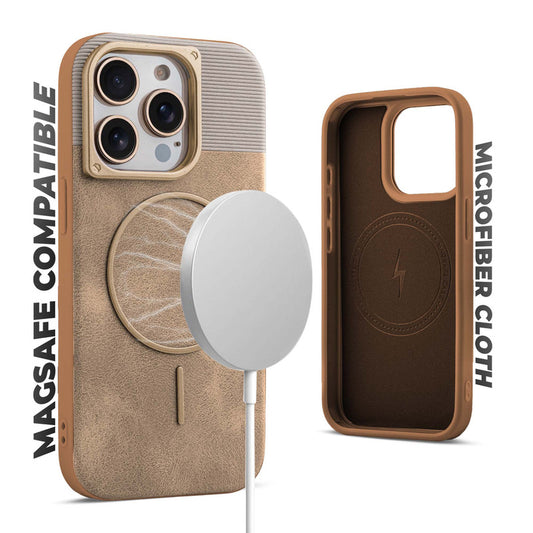Luxury Leather MagSafe Case for Apple iPhone 15 Pro Max