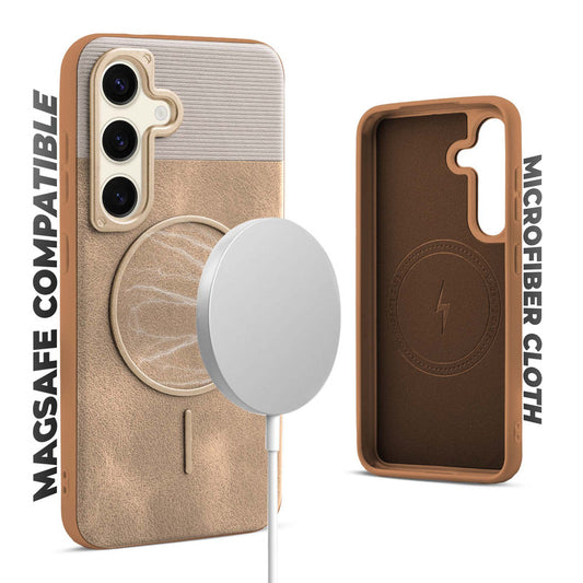 Luxury Leather MagSafe Case for Samsung S24 5G