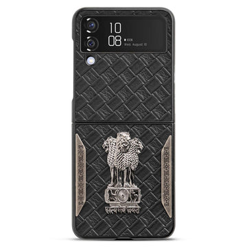 Designer Back Case Inspired by Satyamev Jayate, Textured Surface & Soft Inner Fabric for Samsung Z Flip 4