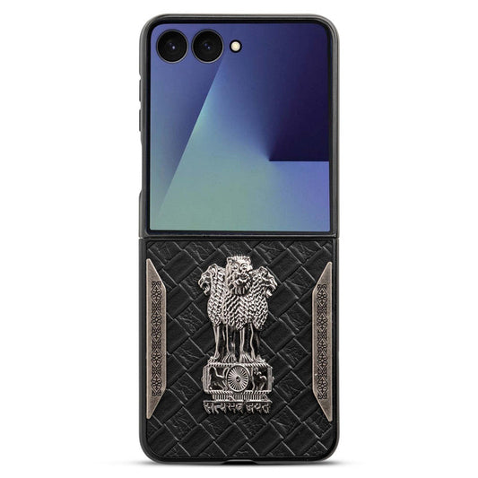 Designer Back Case Inspired by Satyamev Jayate, Textured Surface & Soft Inner Fabric for Samsung Z Flip 7