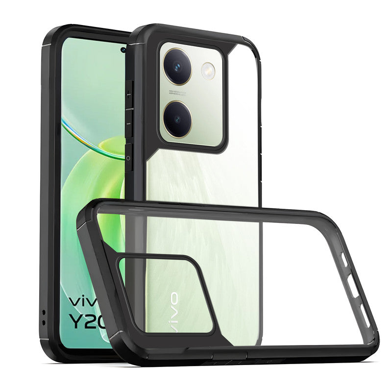 Silicone Border Transparent Back Cover for Vivo Y200 Pro 5G