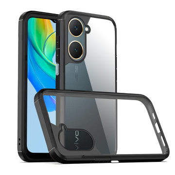 Silicone Border Transparent Back Cover for Vivo Y18E