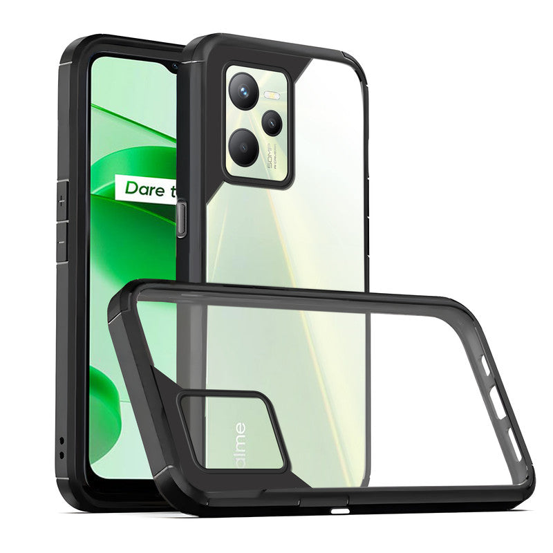 Silicone Border Transparent Back Cover for Realme C35