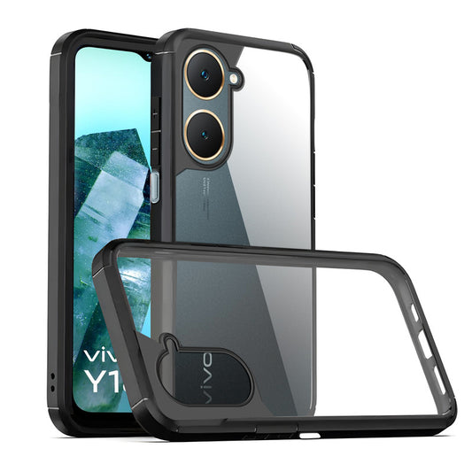 Silicone Border Transparent Back Cover for Vivo Y18