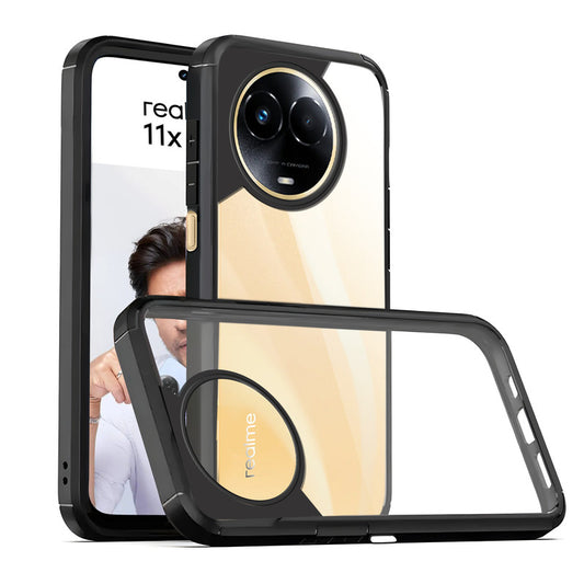 Silicone Border Transparent Back Cover for Realme 11X 5G