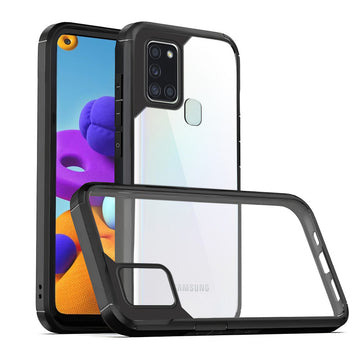 Silicone Border Transparent Back Cover for Samsung A21S