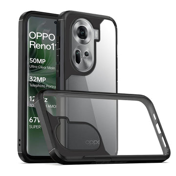 Silicone Border Transparent Back Cover for Oppo Reno 11 5G