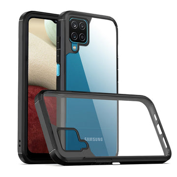 Silicone Border Transparent Back Cover for Samsung A12