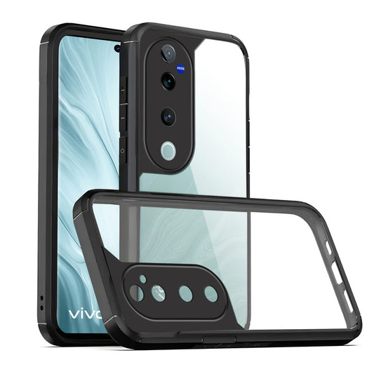 Silicone Border Transparent Back Cover for Vivo V40 Pro 5G