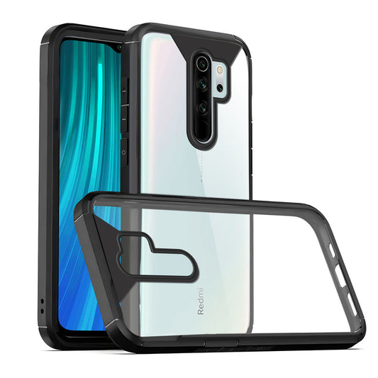 Silicone Border Transparent Back Cover for Redmi Note 8 Pro