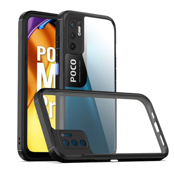 Silicone Border Transparent Back Cover for Poco M3 Pro 5G