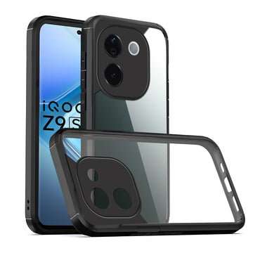 Silicone Border Transparent Back Cover for iQOO Z9s Pro 5G