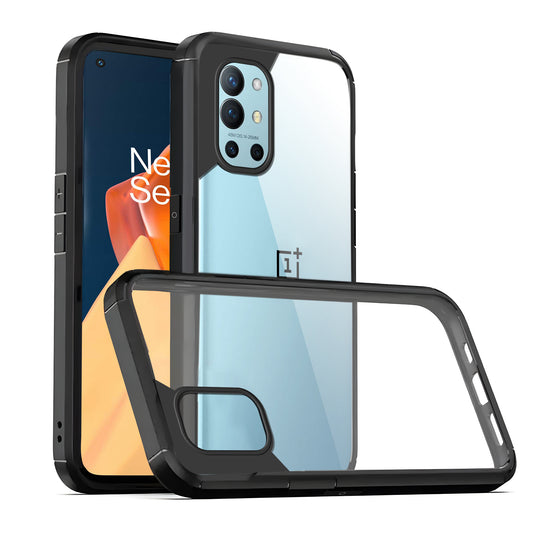 Silicone Frame Transparent Hard Back Cover for Oneplus 9R