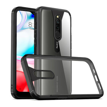 Silicone Frame Transparent Hard Back Cover for Redmi 8