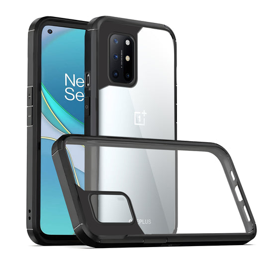 Silicone Border Transparent Back Cover for OnePlus 8T 5G