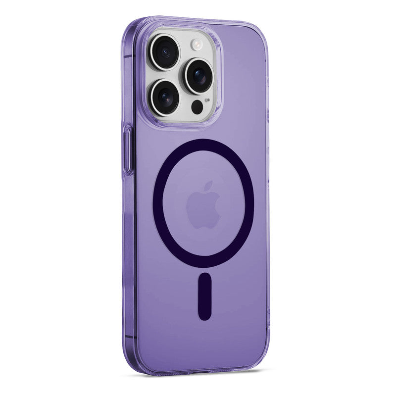 Colored Transparent Anti-Yellowing Wireless Charging Support Case For Apple iPhone 15 Pro Max