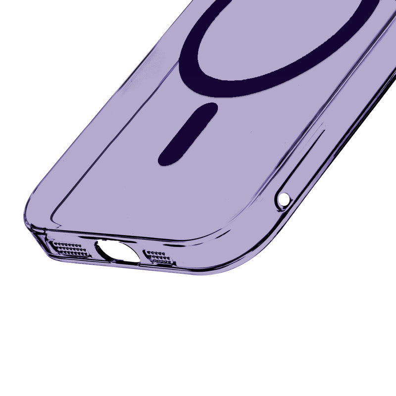Colored Transparent Anti-Yellowing Wireless Charging Support Case For Apple iPhone 15 Pro Max