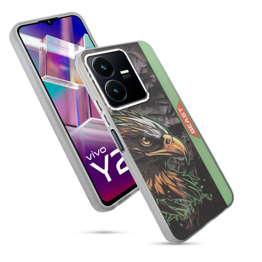 Beast Mode Animal Printed Back Case For Vivo Y22 With Hard Back & Glow Effect