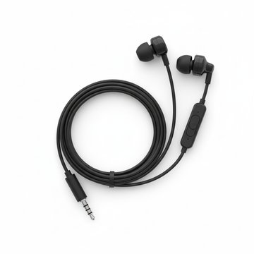 Black Earphones with Mic