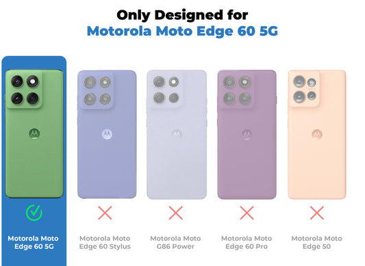 Refined PU Leather Case for Motorola Moto Edge 60 5G , with Support for MagSafe & Wireless Accessories