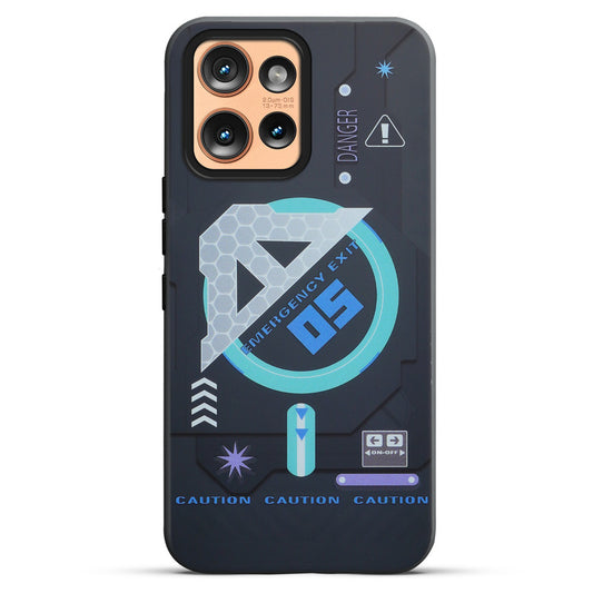 Mechanical Circuit Print Hard Back Cover For Motorola Moto Edge 50 5G