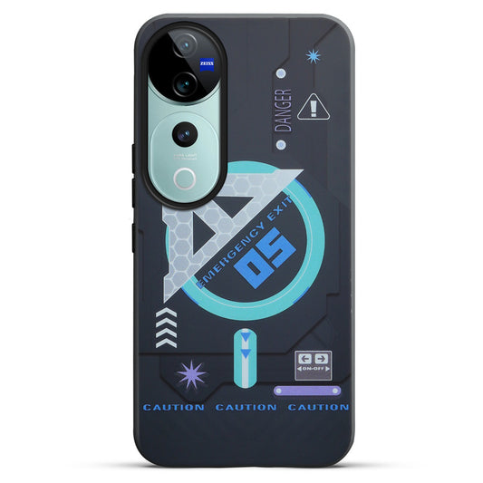 Mechanical Circuit Print Hard Back Cover For Vivo V40 Pro 5G