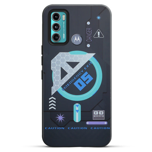 Mechanical Circuit Print Hard Back Cover For Motorola Moto G60