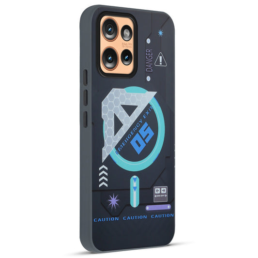 Mechanical Circuit Print Hard Back Cover For Motorola Moto Edge 50 5G