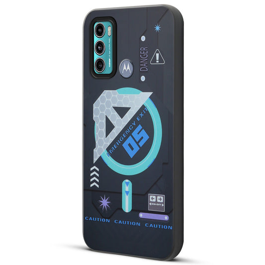 Mechanical Circuit Print Hard Back Cover For Motorola Moto G60