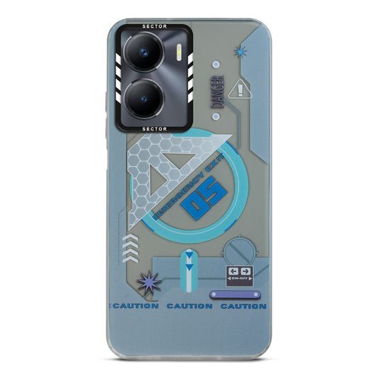 Mechanical Circuit Sector Print Hard Back Cover For Vivo Y16