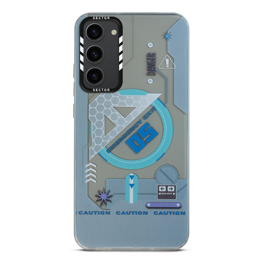 Mechanical Circuit Sector Print Hard Back Cover For Samsung S23 5G