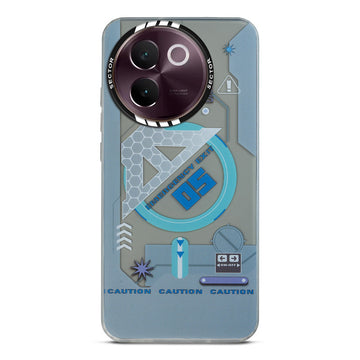 Mechanical Circuit Sector Print Hard Back Cover For Vivo V30e 5G