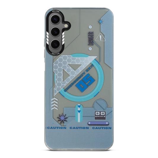 Mechanical Circuit Sector Print Hard Back Cover For Samsung A15 5G