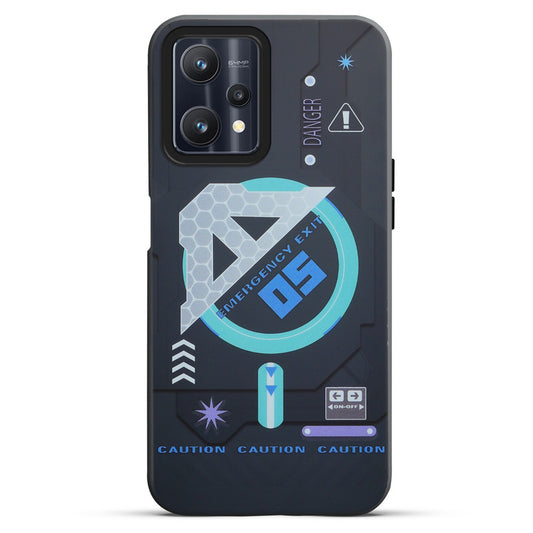 Mechanical Circuit Sector Print Hard Back Cover For Realme 9 Pro 5G