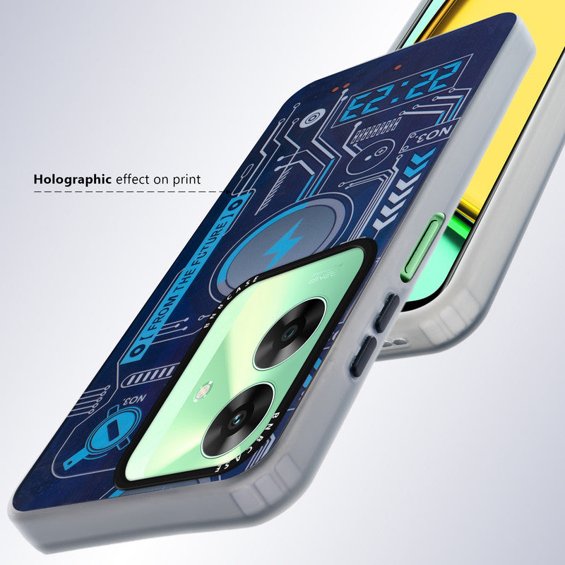 Rainbow Circuit Print Hard Case For Realme C61