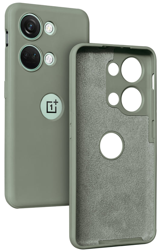 Liquid Silicone Case with Logo Cut Back Cover for OnePlus Nord 3 5G