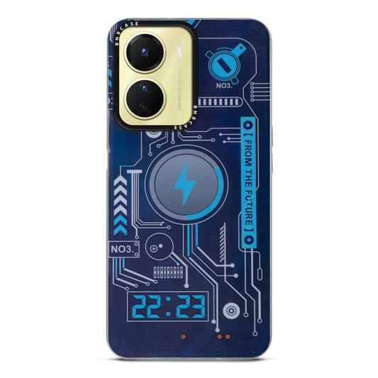 Colorful Reflective Circuit Prints Hard Back Protector Case For Vivo Y16
