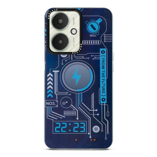 Colorful Reflective Circuit Prints Hard Back Protector Case For Redmi 13C 5G